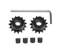 Lot de 2 pignons de rechange avec 15 dents et alésage de 10 mm, vis de fixation, pignon inclus