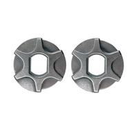 Lot de 2 pignons de tronçonneuse robustes fabriqués en acier inoxydable pour applications d'outils électriques avec pignon de tronçonneuse de 10 mm et 12 mm d'alésage