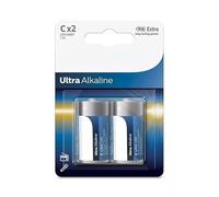 Lot de 2 Piles alcalines C/LR14, 30% Plus durables, parfaites pour Les appareils à Forte consommation, idéales pour Ceux Qui recherchent des Performances et Une Longue durée de Vie de Leurs Piles.
