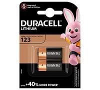 Lot de 2 piles au lithium CR123 3 V pour appareil photo numérique - équivalentes à DL123, EL123A, CR123A et CR17345