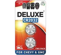 Lot de 2 piles de rechange pour clé de voiture Chevy (Silverado Equinox Malibu Tahoe Suburban Traverse Impala Cruze Trax Colorado Trailblazer Express Aveo Sonic Camaro Bolt)