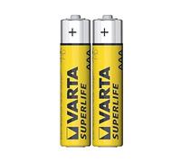 Lot de 2 piles de zinc en carbone VARTA SUPERLIFE AAA mini stylo