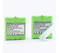 Lot de 2 piles Ni-MH 800 mAh 4,8 V BATT-6R PB-G8 pour radio Midland Alan G6 G8 M24 M48 M99 Plus AAA rechargeables avec un sac