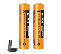 Lot de 2 Piles Rechargeables NIMH (1,2V) 750 mAh pour téléphone sans Fil Gigaset, AAA/Micro Batteries Rechargeables pour Panosonic