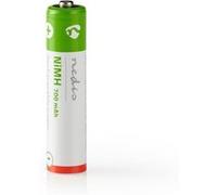 Nedis Piles rechargeables AAA NiMH 1,2V DC 700mAh préchargées Lot de 2