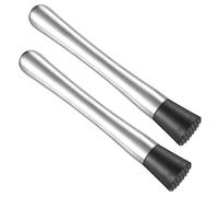 Lot de 2 pilons à cocktail en acier inoxydable pour accessoires de cocktail, pilon à glace, pilon pour caipirinha, cuisine, bar, boissons, mojito