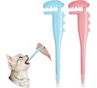 Lot de 2 pilules à piston pour animal domestique, chat, chien, distributeur de pilules, distributeur de pilules pour animaux, pilules, outil d'alimentation, seringue pour chiens, chats, nouveau-nés