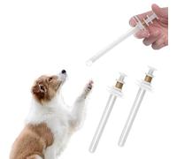 Lot de 2 pilules à piston pour animal domestique, chat, chien, distributeur de pilules, distributeur de pilules pour animaux, pilules, outil d'alimentation, seringue pour chiens, chats, nouveau-nés