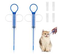 Lot de 2 pilules pour chat - Pilulier pour chat - Pilulier pour animaux de compagnie - Médicaments pour animaux de compagnie - Pour chats, chiens, petits animaux (bleu)
