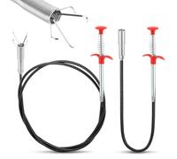 Lot de 2 Pince à Griffes Flexible, 200 cm/90 cm Furet Deboucheur Canalisation, Furet Plomberie, Déboucheur de canalisation et Puissant, Pince Télescopique pour Cuisine, Salle de Bain, Baignoire
