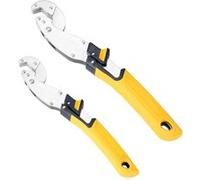 Fishtec Lot de 2 Pince Multiprise 13-24 mm - 10-19 mm Jaune