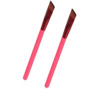 Lot de 2 pinceaux à sourcils biseautés pour une mise en forme précise avec poils synthétiques doux Manche ergonomique pour peaux sensibles Facile à nettoyer Brosse carrée biseautée