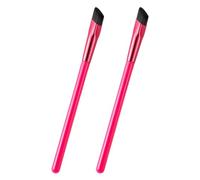 Lot de 2 pinceaux à sourcils inclinés avec fibres synthétiques multi-usage pour une application précise et un mélange facile des pinceaux de maquillage hypoallergéniques