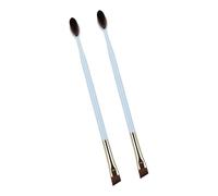 Lot de 2 pinceaux à sourcils inclinés avec poils en nylon doux et manche ergonomique pour une utilisation longue durée