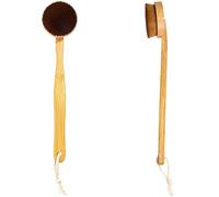 Lot de 2 pinceaux autobronzants à long manche pour le dos et le visage, 32 x 7,9 x 5,1 cm, outils avec manche en bois pour une application lisse du bronzage sans soleil et du maquillage