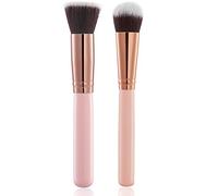 Lot de 2 pinceaux autobronzants Kabuki pour autobronzant sans soleil, faux bronzage, applicateur de pinceau autobronzant, pinceau à dessus plat et pinceau estompeur, applicateur auto-bronzant facile