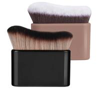 Lot de 2 pinceaux autobronzants pour le bronzage et le maquillage - Pinceau autobronzant pour le corps - Applicateur autobronzant sans traces pour le visage et le corps