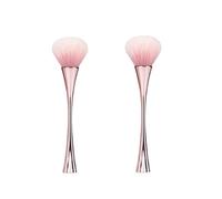 Lot de 2 pinceaux de dépoussiérage pour nail art, brosse de nettoyage douce pour le maquillage, brosse à poussière pour ongles en acrylique, brosse de manucure pour femme, cadeau d'anniversaire, outil