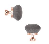 Lot de 2 pinceaux de maquillage Kabuki ronds extra larges de 8,1 cm de large - Applicateur autobronzant pour les jambes et le dos, pinceau estompeur bronzant avec sac à cordon de serrage (or rose)