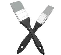 Lot de 2 pinceaux de peinture en silicone, pinceaux larges et étroits, pinceaux solides, à bords pointus, plats et flexibles, pour le déplacement et le retrait de peintures acryliques (2,54 cm)