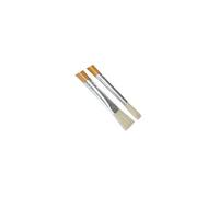 Lot de 2 pinceaux N°10 plat 12 mm + rond 6 mm soies naturelles