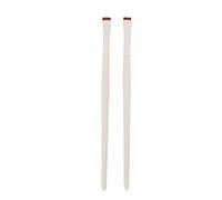 Lot de 2 pinceaux pour eye-liner à angle fin, ultra fins, inclinés, plats, pour maquillage, correcteur de sourcils, pour une application précise du revêtement, tube en aluminium
