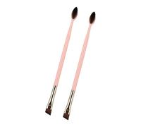 Lot de 2 pinceaux professionnels à double pointe biseautée à poils doux pour une définition précise des sourcils