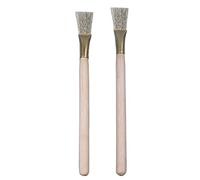 Lot de 2 pinceaux professionnels pour texture d'argile - Outils de texture en fil de plumes pour l'argile et la poterie - Outils de modelage