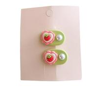 Lot de 2 pinces à cheveux, accessoires de cheveux colorés et mignons, faits à la main, vert