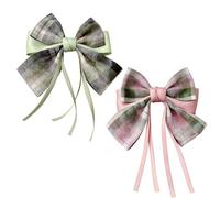 Lot de 2 pinces à cheveux avec grand nœud - Barrettes élégantes à gros nœud pour femmes et filles - Accessoires de cheveux doux et légers pour queues de cheval, styles demi-up et occasions spéciales