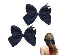 Lot de 2 pinces à cheveux avec nœud, nœuds à cheveux pour femme, fille, cadeau de Noël, d'anniversaire, bleu marine