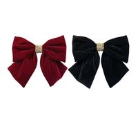 Lot De 2 Pinces À Cheveux Avec Nœud, Pinces À Cheveux À Grand Nœud, Pinces À Cheveux De Couleur Unie Pour Queue De Cheval, Pinces À Cheveux Françaises, Cadeaux Assortis Pour Filles