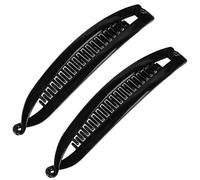 Lot de 2 pinces à cheveux bananes pour femme - 2 x accessoires de style sans glissement pour les styles épais et fins
