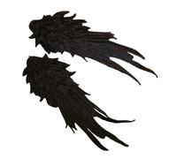 Lot de 2 pinces à cheveux brodées en forme d'aile - Épingles à cheveux à plumes - Épingles à cheveux latérales - Accessoires pour cheveux pour mariage et bal de fin d'année