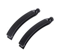Lot de 2 pinces à cheveux carrées noires de 10 cm pour la tête