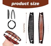 Lot De 2 Pinces À Cheveux Claire Pour Femme - Grandes Pinces À Cheveux Plates - Clip Épais Pour Kitsch - Barrette À Cheveux Bananes - Pinces À Cheveux - Pinces À Cheveux - Pinces À Cheveux - Pinces À