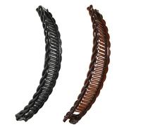 Lot de 2 pinces à cheveux Claire pour femme - Grandes pinces à cheveux plates - Clip épais pour Kitsch - Barrette à cheveux bananes - Pinces à cheveux - Pinces à cheveux - Pinces à cheveux - Pinces à