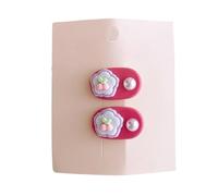 Lot de 2 pinces à cheveux colorées - Mini accessoires pour cheveux faits à la main - Rouge
