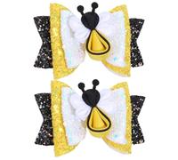 Lot de 2 pinces à cheveux confortables en forme de nœud en ruban pour ajouter une touche de dessin animé à n'importe quelle coiffure. Accessoire de cheveux confortable pour femme