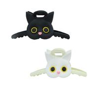 Lot de 2 pinces à cheveux de chat de 10,9 cm pour femmes et filles - Accessoires mignons mats pour cheveux épais, fins et longs, griffes d'animaux amusantes pour coiffer, barettes à forte tenue