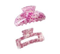 Lot de 2 pinces à cheveux de couleur bonbon pour femmes et filles - Couleur vive - Pour cheveux épais et fins - Pour diverses tenues