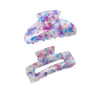 Lot de 2 pinces à cheveux de couleur bonbon pour femmes et filles - Couleur vive - Pour cheveux épais et fins - Pour diverses tenues