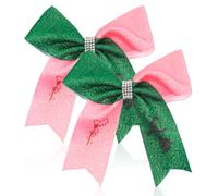 Lot de 2 pinces à cheveux de sorcière pour femme, jolis nœuds roses et verts, accessoires sur le thème de la sorcière pour Halloween, décorations de fête d'anniversaire, cadeau amusant pour les fans