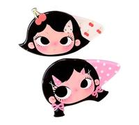 Lot de 2 pinces à cheveux décoratives en acrylique, barrettes pour fille pour frange, sections latérales, tenue de coiffure quotidienne, paire de barrettes en acrylique, porte-frange, clip de section
