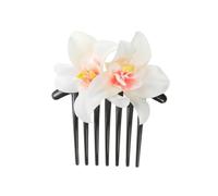 Lot de 2 pinces à cheveux doubles en flanelle rose for femmes et filles, bandeau, fourchette, peigne, épingle, fleur(Color8)