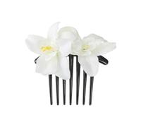 Lot de 2 pinces à cheveux doubles en flanelle rose for femmes et filles, bandeau, fourchette, peigne, épingle, fleur(Color9)