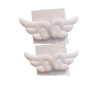 Lot de 2 pinces à cheveux en forme d'ailes d'ange super mignonnes pour fille - Blanc - 2 paires