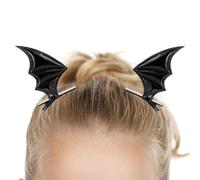Lot de 2 pinces à cheveux en forme d'ailes de chauve-souris pour Halloween - Accessoire de cheveux pour femmes et filles