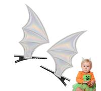 Lot de 2 pinces à cheveux en forme d'ailes de chauve-souris pour Halloween - Barrette d'horreur - Accessoire de cheveux pour cosplay - Accessoire de cheveux pour femmes et filles