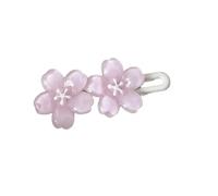 Lot de 2 pinces à cheveux en forme de fleur de cerisier - Jolies pinces à cheveux pour filles - Y2K - Frange latérale - Accessoires pour cheveux - Fleurs fraîches - Épingles à cheveux (B-2 pièces)